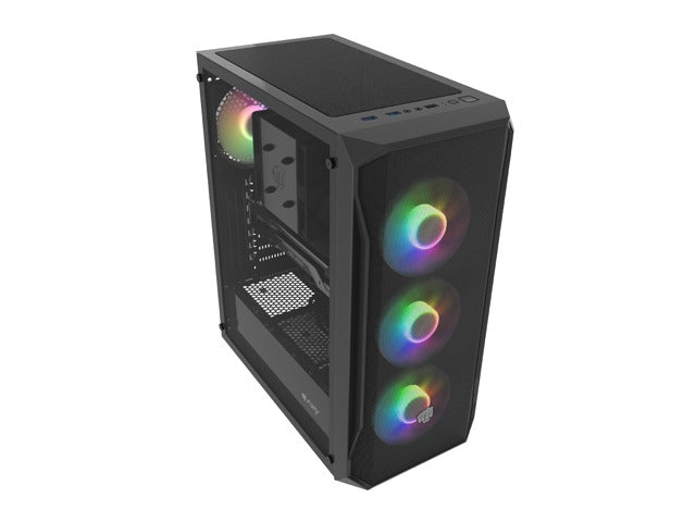 Fury PC Case Shobo SH4F RGB Midi Tower, Window, Black