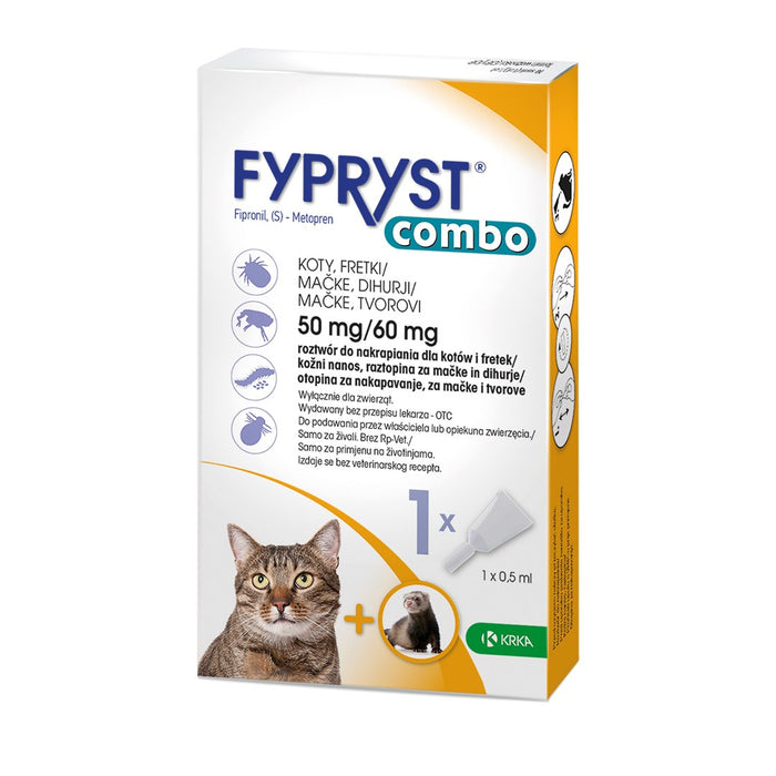 FYPRYST Combo 50/60mg - drops against fleas and ticks for cats – 1x0.5ml