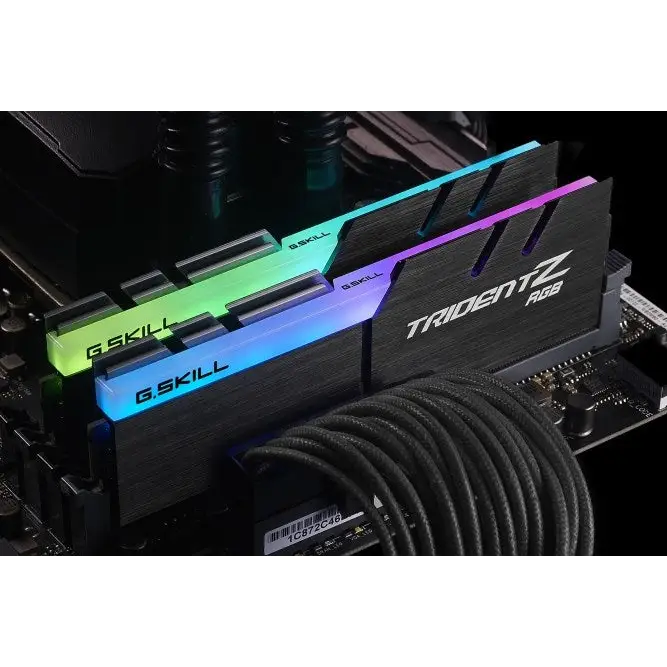 G.Skill Trident Z RGB (For AMD) F4-3200C16D-32GTZRX memory module 32 GB DDR4 3200 MHz - DIMM (DDR IV)PAM-DR4<<<Memory