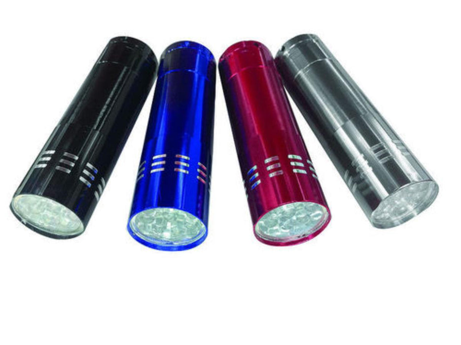 LED FLASHLIGHT 9 DIODES DIFFERENT COLORS