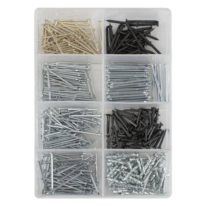 GALVANIZED NAILS SET 400 PCS DIFFERENT SIZES NEXTOOL - Пирони<<<Винтове и болтови съединения<<<Инструменти и