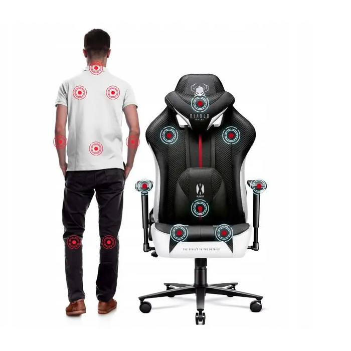 Gaming Chair Diablo Chairs DiabloX-PLAYER 2.0 White Black - Gaming armchairsGAM-FOT<<<PC