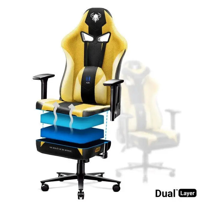Gaming Chair Diablo Chairs Diablo X-PLAYER 2.0. KING Yellow Black - Gaming armchairsGAM-FOT<<<PC