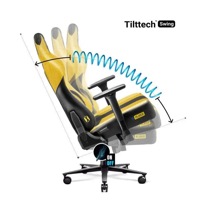 Gaming Chair Diablo Chairs Diablo X-PLAYER 2.0. KING Yellow Black - Gaming armchairsGAM-FOT<<<PC