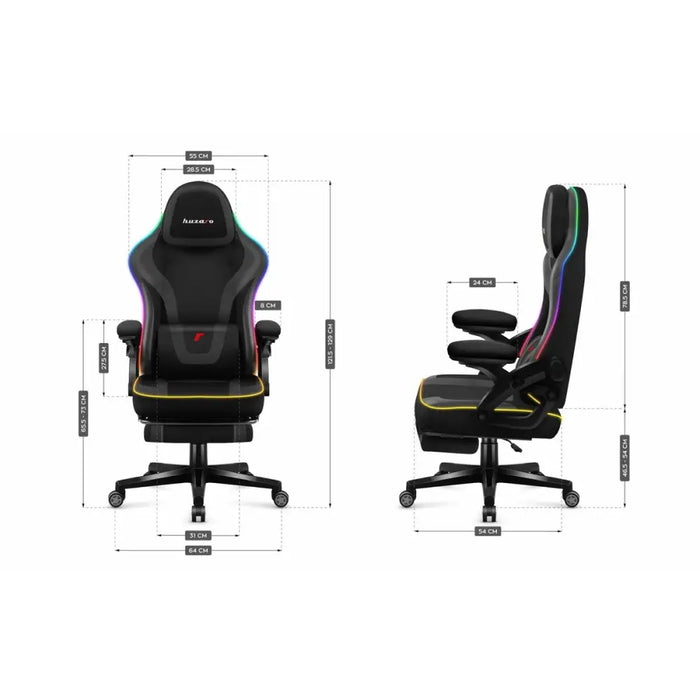 Gaming Chair Huzaro HZ-FORCE 4.6 RGB BLACK MESH - Аксесоари за Игри<<<Компютър Игри<<<Компютри|