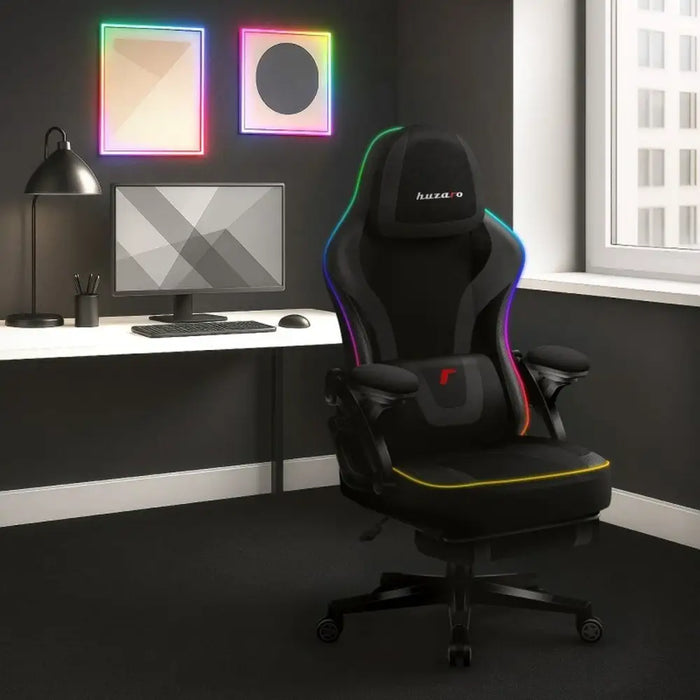 Gaming Chair Huzaro HZ-FORCE 4.6 RGB BLACK MESH - Аксесоари за Игри<<<Компютър Игри<<<Компютри|