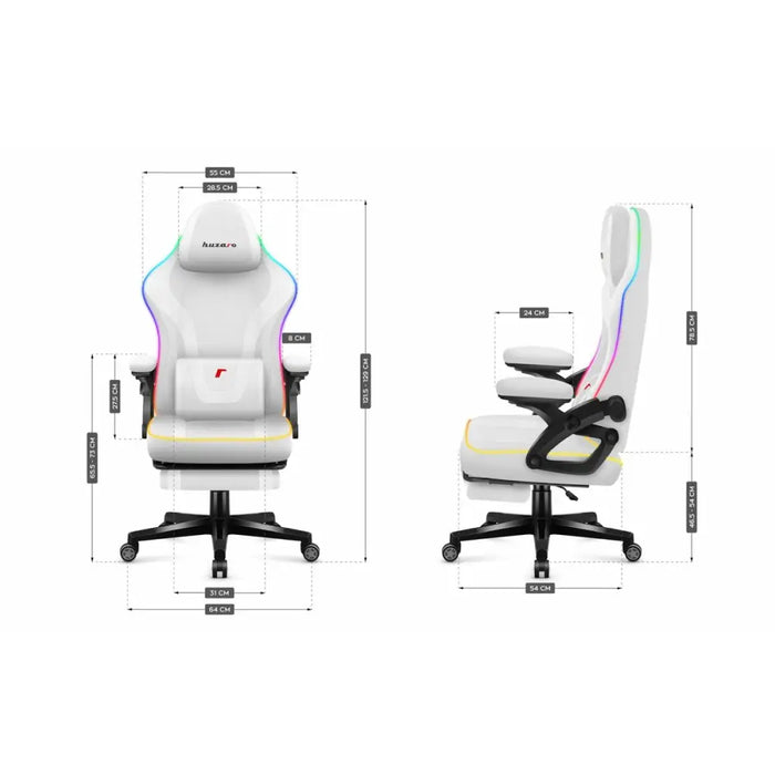 Gaming Chair Huzaro HZ-FORCE 4.6 RGB WHITE MESH - Аксесоари за Игри<<<Компютър Игри<<<Компютри|
