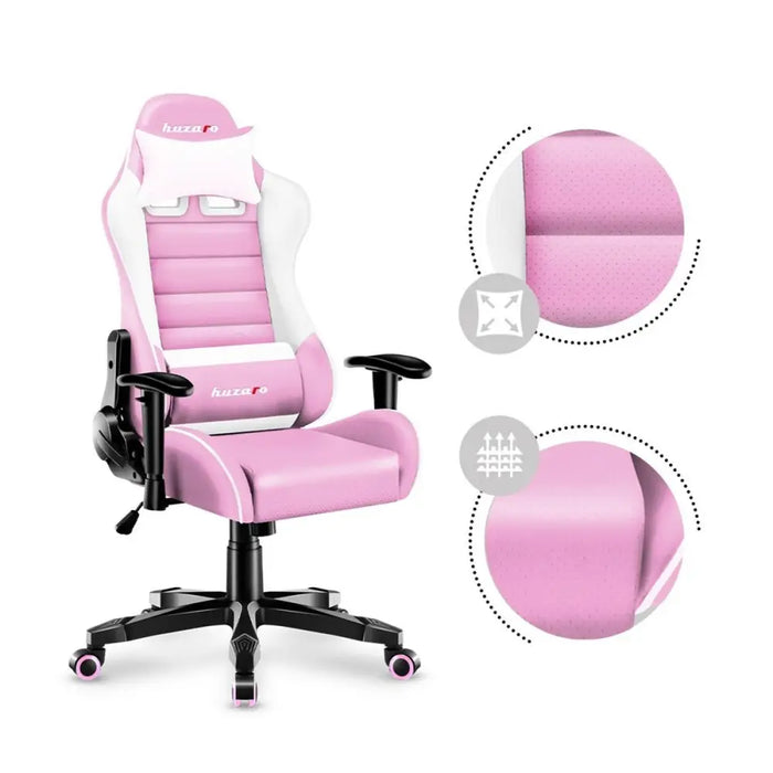 Gaming Chair Huzaro HZ-Ranger 6.0 Pink White - Аксесоари за Игри<<<Компютър Игри<<<Компютри|