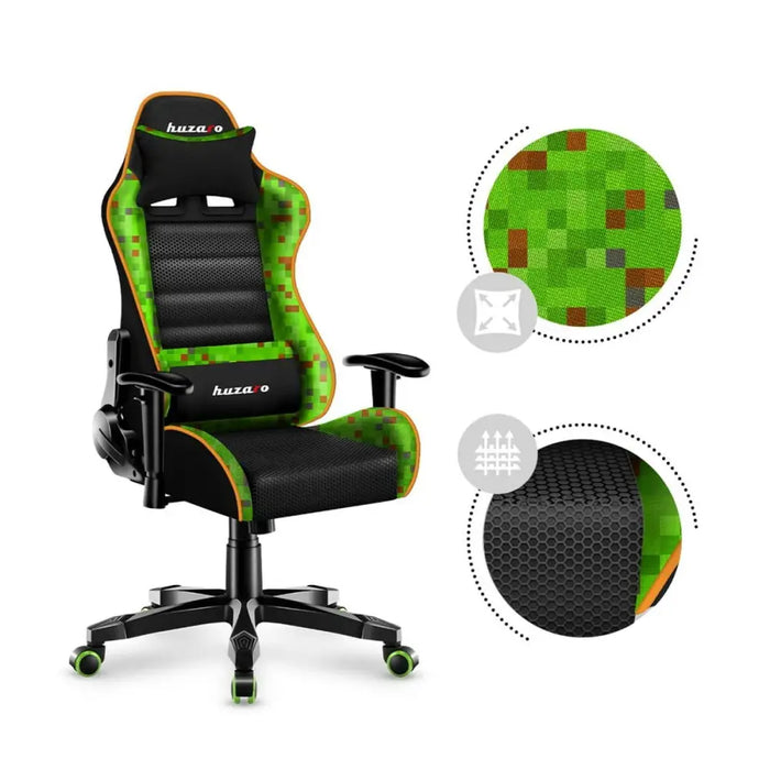 Gaming Chair Huzaro HZ-Ranger 6.0 Pixel Mesh Black/Blue - Аксесоари за Игри<<<Компютър Игри<<<Компютри|