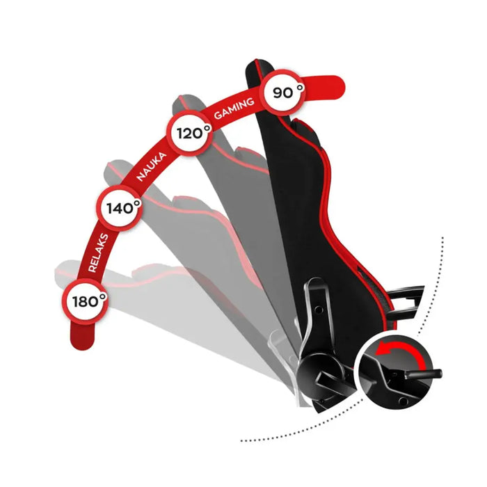 Gaming Chair Huzaro HZ-Ranger 6.0 Red Black Kids - Gaming armchairsGAM-FOT<<<PC GamingGAM<<<ActionPL&&&Компютър