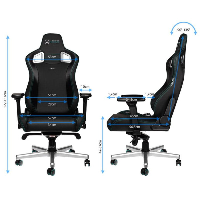 Gaming chair noblechairs EPIC Mercedes-AMG Petronas Edition - Геймърски столове<<<Геймърска периферия<<<ValiAPI