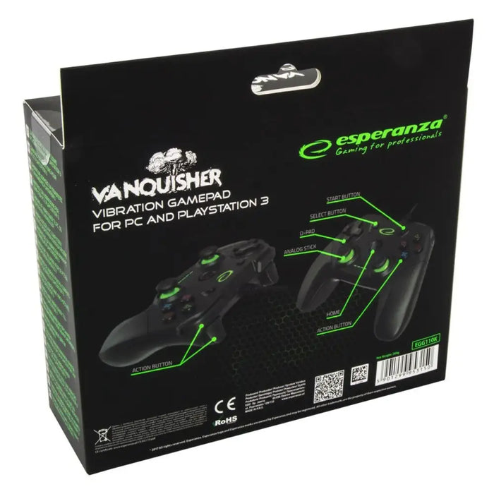 Gaming Control Esperanza Vanquisher GX550 USB 2.0 Black PC PlayStation 3 - Аксесоари за конзоли<<<Електроника