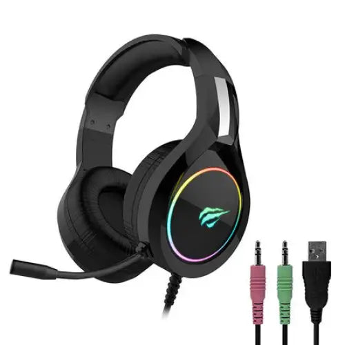 Gaming headphones Havit GAMENOTE H2232D RGB USB + 3.5mm - Wired<<<Headphones<<<Audio<<<InnproXML