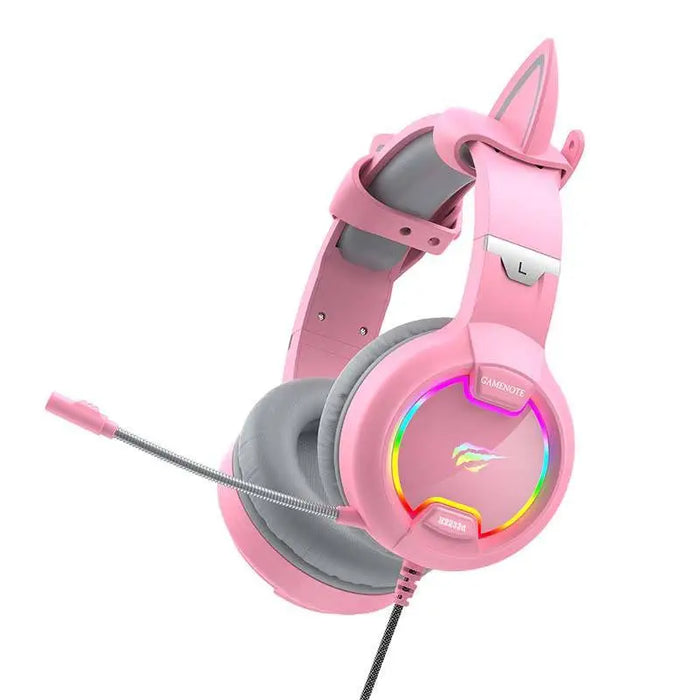 Gaming headphones Havit GAMENOTE H2233d RGB (pink) - Wired<<<Headphones<<<Audio<<<InnproXML