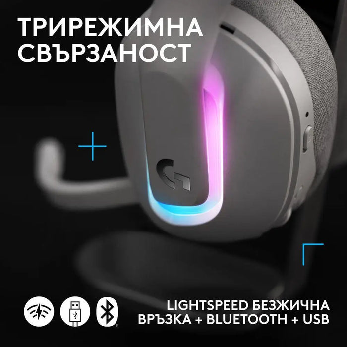 Gaming headset Logitech G522 Lightspeed Wireless RGB Microphone White - Gaming