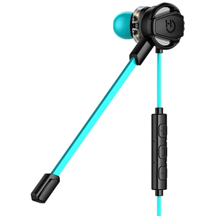 Gaming Headset with Microphone Hiditec GHE010002 (3.5 mm) Black Blue - Компютър Игри<<<Компютри|