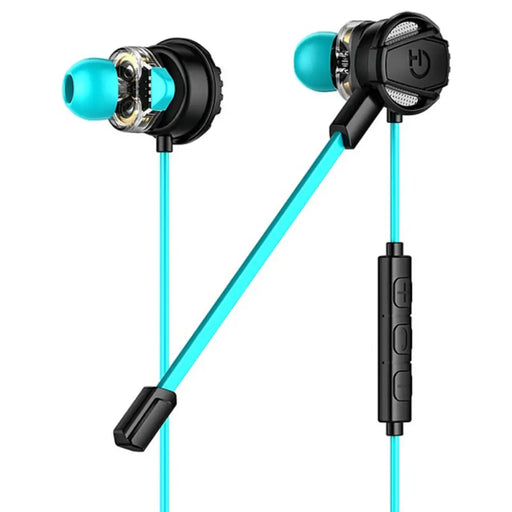 Gaming Headset with Microphone Hiditec GHE010002 (3.5 mm) Black Blue - Компютър Игри<<<Компютри|