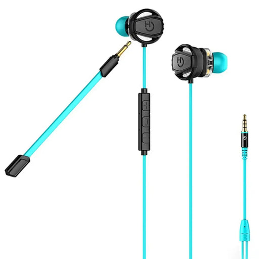 Gaming Headset with Microphone Hiditec GHE010002 (3.5 mm) Black Blue - Компютър Игри<<<Компютри|