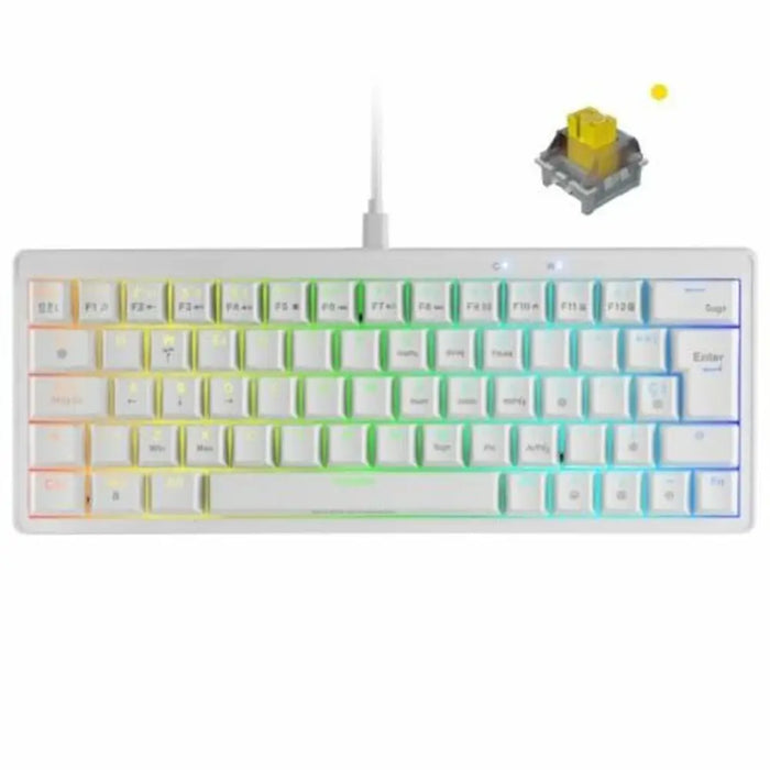Gaming Keyboard Mars Gaming MKMINIPROWYES Qwerty US White - Електроника Периферни и резервни части<<<Компютри|