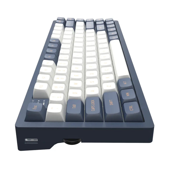 Gaming mechanical keyboard Dark Project KD83A Ivory/Navy Blue RGB 75% - G3MS Sapphire Switches PBT - Геймърски
