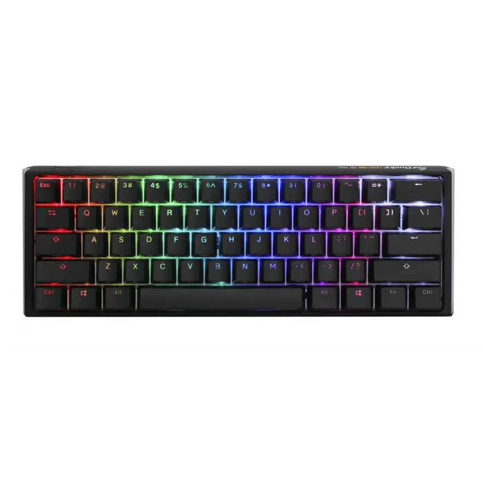 Gaming mechanical keyboard Ducky One 3 Classic Mini 60% Hotswap Cherry MX Clear RGB PBT Keycaps - Геймърски