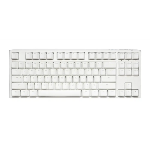 Gaming Mechanical Keyboard Ducky One 3 Pure White TKL Hotswap Cherry MX Red RGB PBT Keycaps - Геймърски