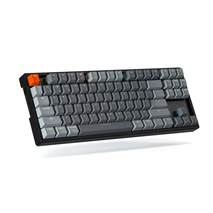 Gaming Mechanical Keyboard Keychron K8 Aluminum TKL Gateron Blue Switch RGB LED Gateron Blue Switch ABS - Геймърски