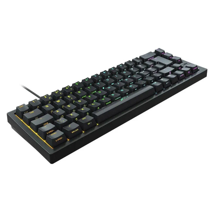 Gaming mechanical keyboard XTRFY K5 65% Hotswap RGB backlight UK Layout Kailh Red Black - Геймърски