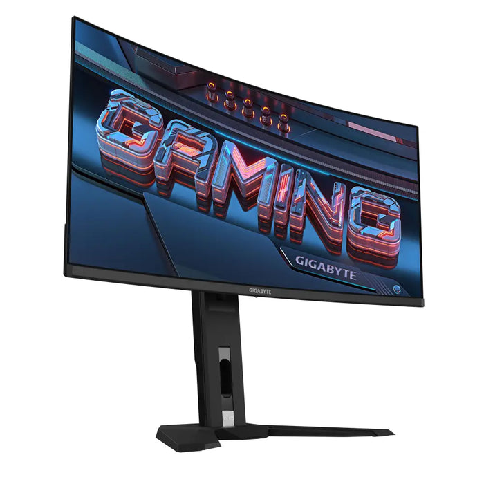 Gaming monitor GIGABYTE MO34WQC - 34’’ QD-OLED WQHD 175Hz 0.03ms Vesa ClearMR 10000 HDR 400 KVM - Монитори и публични