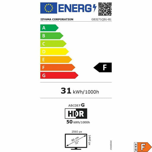 Gaming Monitor Iiyama GB3271QSU-B1 31,5’’ LCD Wide Quad HD - Монитори<<<Електроника Периферни и резервни