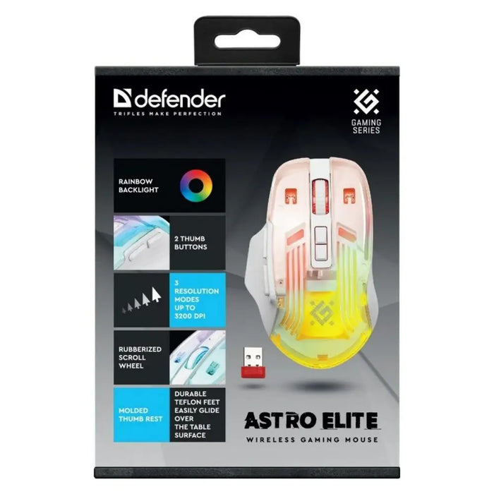 Gaming Mouse Defender GM-056 ASTRO ELITE White 3200 DPI - Гейминг Мишка и Подложка за Мишка<<<Компютър Игри<<<Компютри|