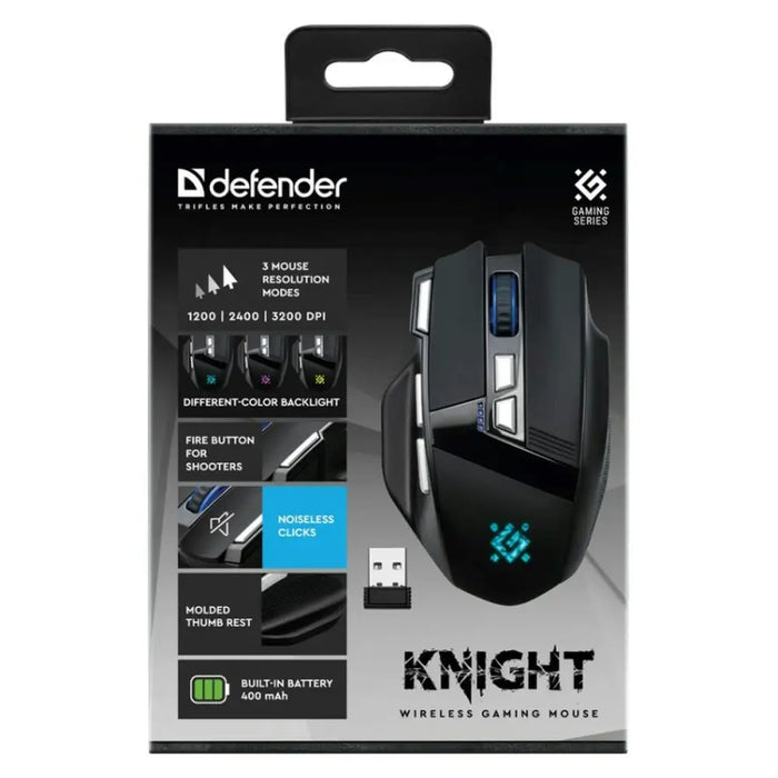 Gaming Mouse Defender GM-885 KNIGHT Black 3200 DPI - Гейминг Мишка и Подложка за Мишка<<<Компютър Игри<<<Компютри|