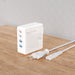 GaN 100W fast wall charger 2 x USB-C / 2 x USB Dudao A100EU - white - Cell phone USB charger<<<HurtelXML