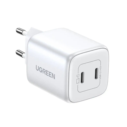 GaN Fast Charger 2 x USB-C 45W QC PD Ugreen CD294 - White - Cell phone USB charger<<<HurtelXML&&&Зарядни