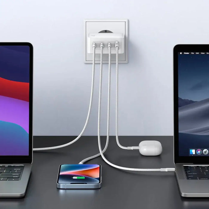 GaN Fast Charger 3xUSB C / USB 100W PPS Ugreen CD226 - White - Cell phone USB charger<<<HurtelXML