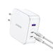 GaN Ugreen Nexode CD289 USB-A/2xUSB-C 140W wall charger + USB-C - USB-C cable 1.5m - white - Cell phone USB