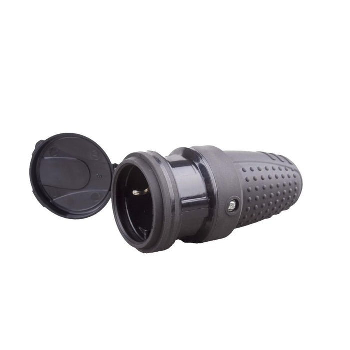 COUPLING BLACK 2P+T 16A IR44 250V RUBBERIZED