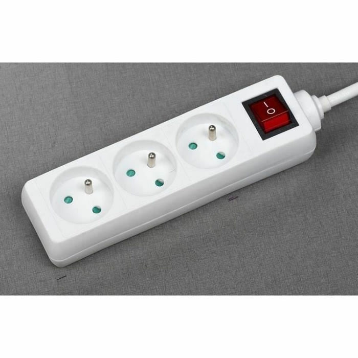 3-socket plugboard with power switch GAO