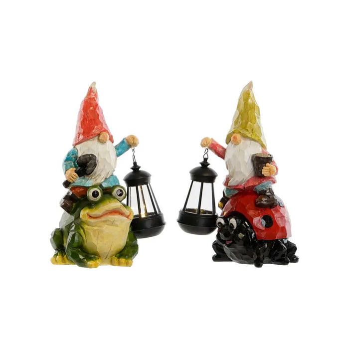 Garden gnomes Home ESPRIT Red Green Multicolour 20 x 17,8 x 32 cm (2 Units) - Декорация и Осветление<<<Дом
