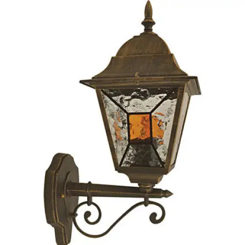 GARDEN LANTERN LOWER BRACKET GOLD PATINA E27 BELIGHT - Градински фенери<<<Външно