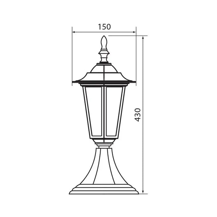 GARDEN LANTERN STANDING 40CM COFFEE E27 VIVALUX MARIBOR - Градински фенери<<<Външно