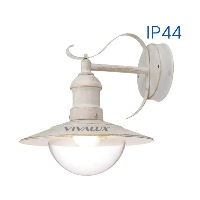 GARDEN LANTERN UPPER BRACKET E27 IP44 WHITE VIVALUX RIVIERA - Градински фенери<<<Външно