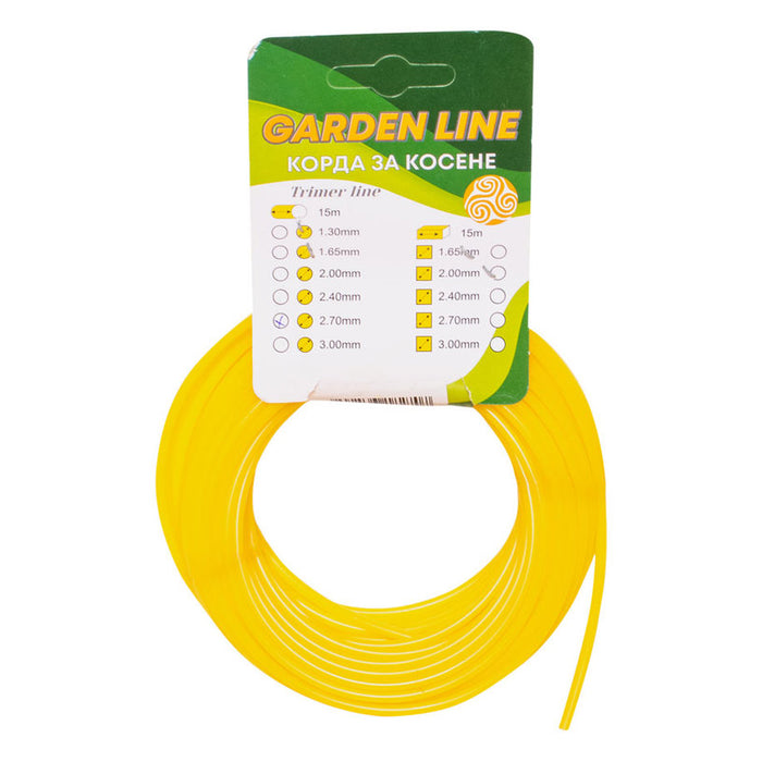 CORD FOR TRIMMER PROFILE ROUND GARDEN LINE 2.7 MM-15 M