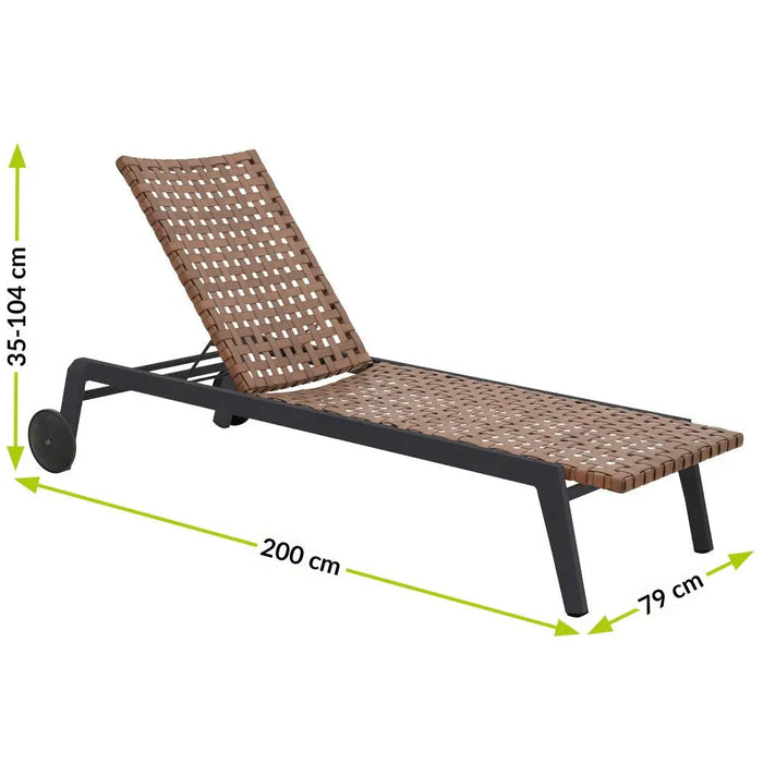 Garden lounger TEXAS brown - Sun loungersHIL-LEZ<<<Hammocks and sunbedsHIL<<<ActionPL