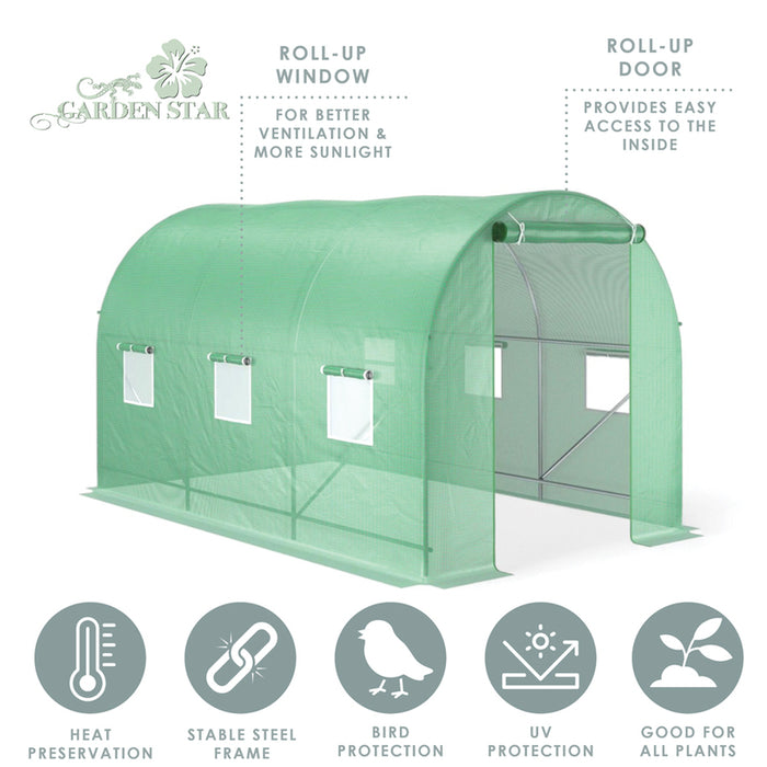 GREENHOUSE 350X200X200CM GARDEN STAR HD-8256