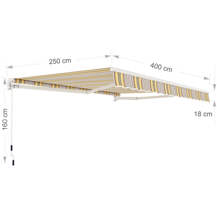AWNING 400X250CM WITH WATERPROOF COATING GARDEN STAR HD-9349