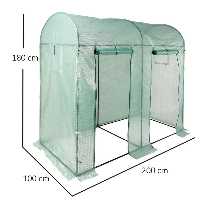 GREENHOUSE 200X100X180CM 2 DOORS GARDEN STAR HD-11434