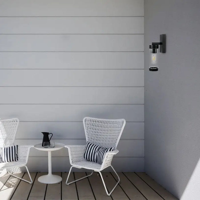 GARDEN WALL LIGHT E27 IP44 BLACK RABALUX KOLTA - Фасадни тела<<<Външно осветление<<<Осветление<<<Praktiker&&&Фасадни