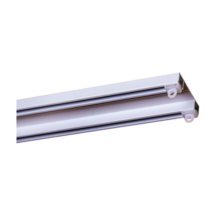 DOUBLE-CHANNEL ALUMINUM CORNICE GARDINIA SANSA 150 CM. WHITE