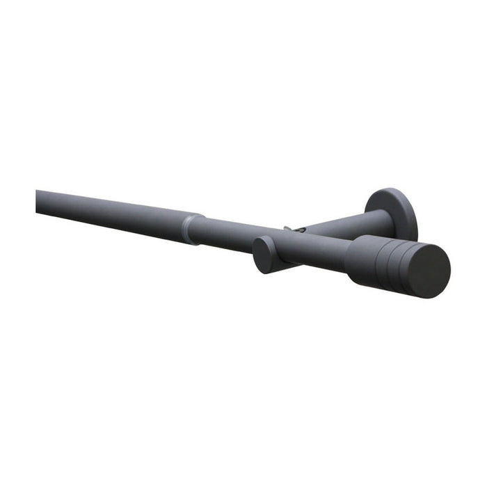 EXTENDABLE METAL CORNICE GARDINIA ELBA 190-340 CM. GRAY